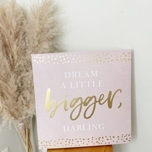 Bebe pink and gold home / office wall art